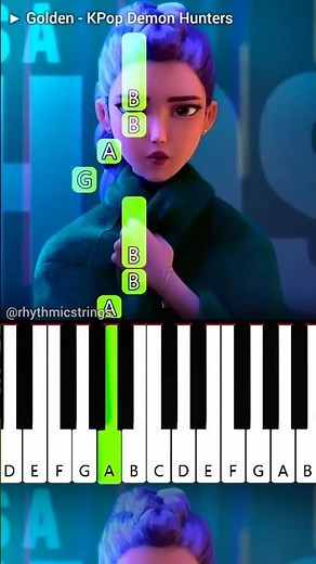 Golden (KPop Demon Hunters) - Piano Tutorial #shorts #trending