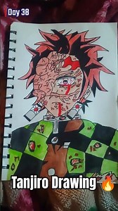 Epic Tanjiro Drawing 🔥 | Demon Slayer Fanart 🎨