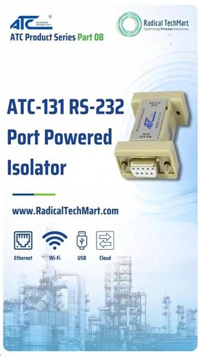 ATC-131 RS-232 Port-Powered Isolator | Industrial Protection