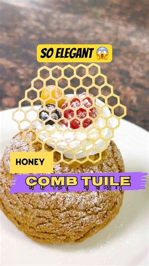 How To Make Perfect Tuile | Honey Comb Tuile Recipe 😱 | Mini Food Vlog #shorts