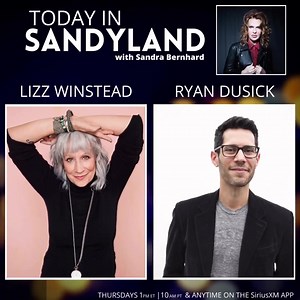 All new #sandyland with two brilliant guests @ryan_michael_dusick discussing his new book & @lizzwinstead breaking down all things @abortionfront tune in kids 1 pm EST @radioandysxm | Sandra Bernhard
