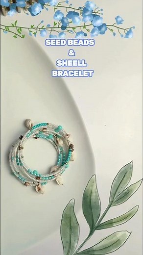 DIY Handmade Seed Beads & Shell Bracelet