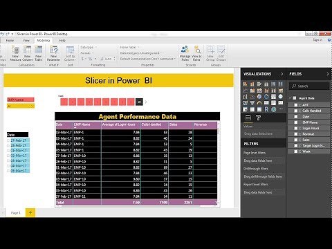Power BI Tutorial 3: Slicer in Power BI