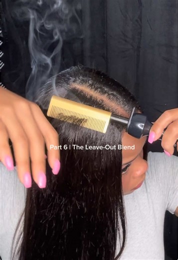 Part 6: this is where it starts looking real. #quickweave #leaveoutquickweave #columbusgahairstylist #quickweavetutorial #hotcomb