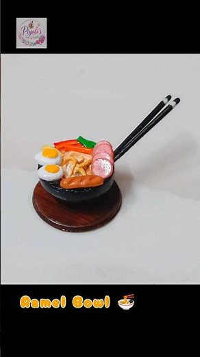 Realistic miniature ramen noodles made with polymer clay | #clayart #craft #claycraft
