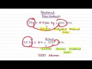 Standard Costing Lecture 1 | Material Variance