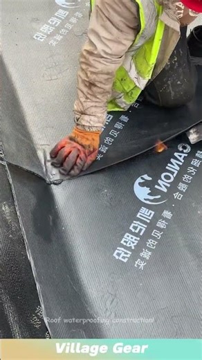 Roof waterproofing construction! #construction