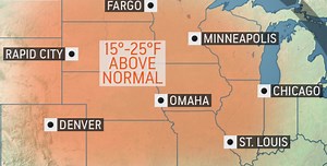 North-central US set for another big temperature swing