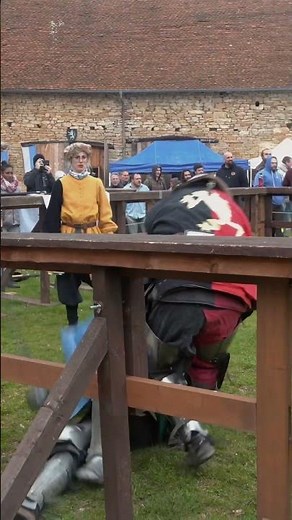 He takes one down… and gets caught right after 💥 #sports #medieval #fighting