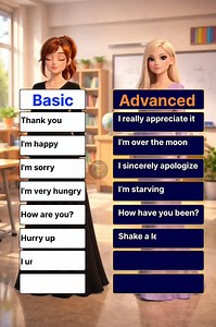 Basic English vs Advanced English #learnenglishdaily #learnenglish #Englishclass #English #englishteacher | Daily English Dose
