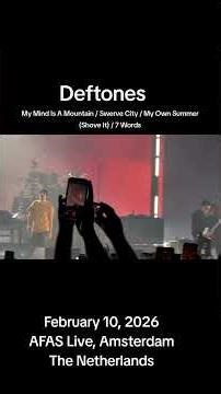 Deftones Afas Live Amsterdam #deftones #numetal #altmetal #afaslive Swerve City, My Own Summer
