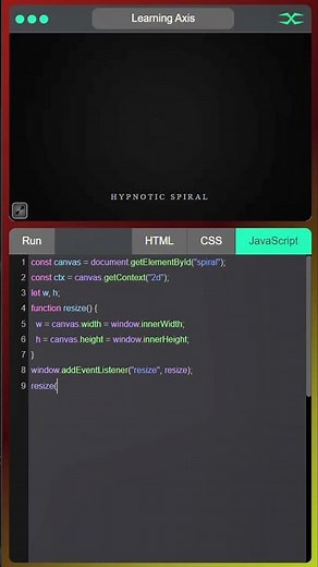 Hypnotic Spiral Loader | HTML CSS JavaScript