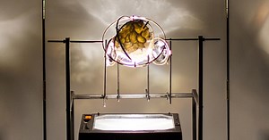 A Slick Mashup of an Old-School Projector and 3-D Printed Art