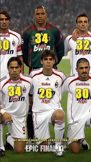 AC Milan 2-1 Liverpool UCL Final 2007 🔥 How Old Were Maldini, Kaká & The Legends On That Night?