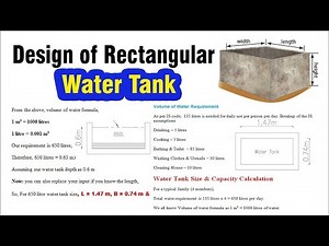 design of underground rectangle water tank | water tank design