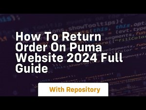 How to return order on puma website 2024 full guide