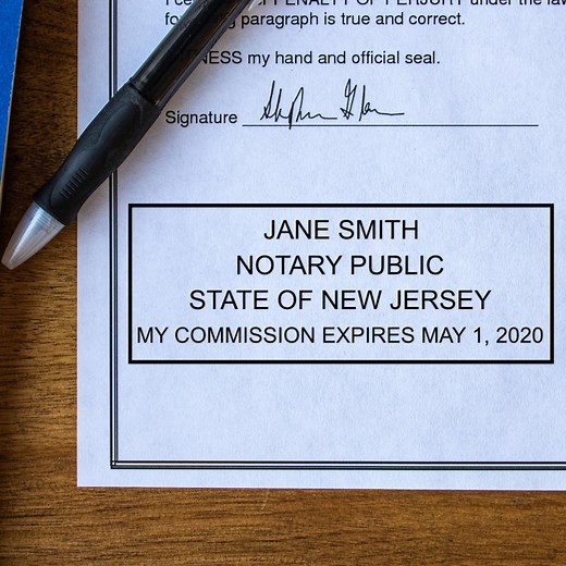 Self-Inking New Jersey Notary Stamp