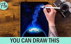 【Procreate】新手级教程 You Can Draw This in PROCREATE 手把手教你画地球一小时特别插画绘制过程_哔哩哔哩_bilibili