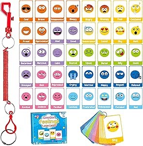 40PCS Autism Emotions Feelings Communication Cards for Speech Delay Children and Adults Special Needs Visual Aid Social Emotional Cards Special Ed Feelings Emotions Flash Card for Autism Communication