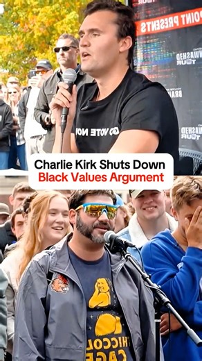 Charlie Kirk SHUTS DOWN Black Values Argument #shorts #charliekirk #debate
