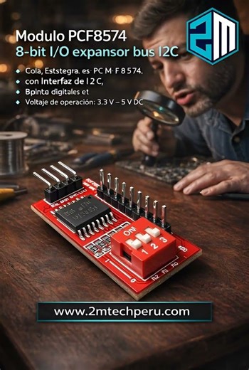 Modulo PCF8574 8 bit IO expansor bus I2C #2mtechperu #huánuco