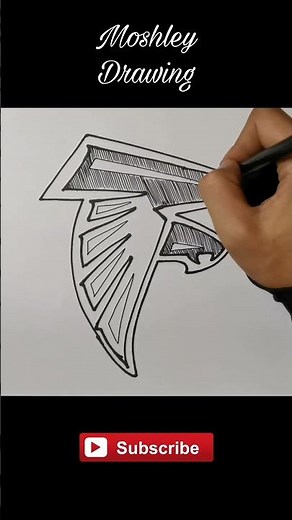 Drawing Atlanta Falcons Logo NFL #shorts