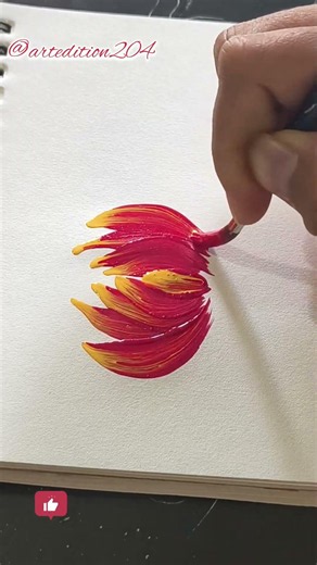 How to paint Beautiful flower with acrylic colour 🖌️💫