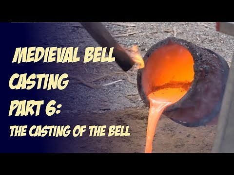 Casting the bell - Bronze Casting: 1000 year old bell - Part 6 #medievalbellfounding
