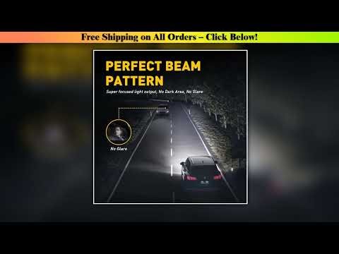 2Pcs AUXITO 30000LM H4 9003 HB2 LED Bulbs Canbus No Error High and Low Beam Headlight With Fan