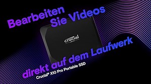 Crucial X10 Pro 2TB Externe SSD Festplatte, bis zu 2100MB/s Lesen und 2000MB/s Schreiben, Portable Solid State Drive, PC und Mac, Wasser- und Staubgeschützt (IP55), USB-C 3.2 - CT2000X10PROSSD902