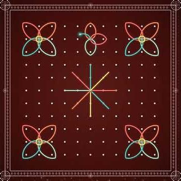 Radial Floral Kolam Using Dots | Symmetrical Pulli Kolam Design | Easy Rangoli Pattern