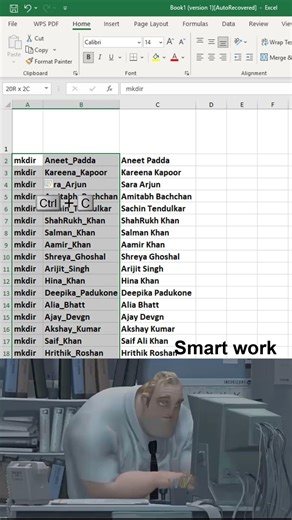 How to automate file organization on your computer using Excel 👀 #shorts #msexcel