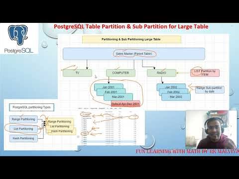 PostgreSQL Table LIST Partition & Sub Partition for Large Table | Range, List, Hash Partition #VD43