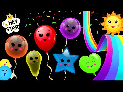 Rainbow Balloons Dance Party Celebration - Kids Dance Collections - Baby Videos