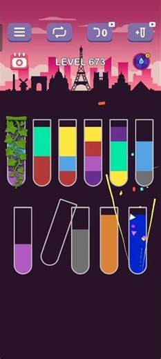 water sort puzzle level 673 guru #games