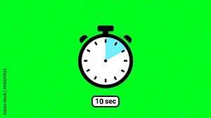 animated stopwatch timer with 5,10,15, 20, and 25 seconds count