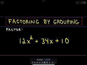 How to Factor trinomials by grouping in algebra