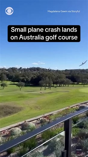 A small plane crash landed on a golf course in Sydney, Australia, on Sunday. According to the Sydney Morning Herald, it was a training flight that lost power with two people on board, both of whom escaped without serious injuries. Nobody on the ground was injured in the crash | CBS News
