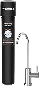 Waterdrop 17UB 3 Years Under Sink Water Filter, Under Sink Water Filtration System, NSF/ANSI 42 Certified, Reduces PFAS, PFOA/PFOS, Lead, Under Sink Water Filter with Faucet, 24K Gallons