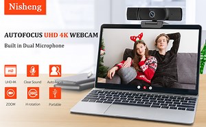 Watch 4K Webcam with Microphone 8MP HD Web Camera with Sony Sensor on Amazon Live