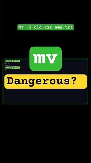 mv is a dangerous command in Linux #mv #linuxcommandlinetutorial #coding #devops #commandline