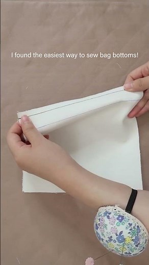How to sew bag bottom corner the easy way #bagmaking