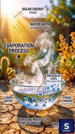 How Solar Energy Turns Water into Vapor☀️💧🌫️