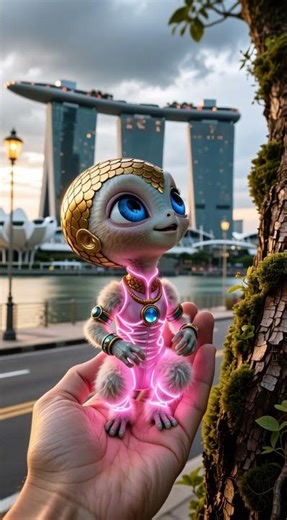 Shocking!🚨👁 Alien discovered in the city! 都会に現れた宇宙人!?#miniature #kawaii #shorts