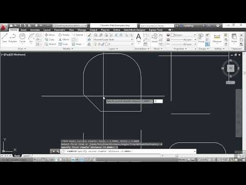 AutoCAD 2013 Tutorial | Fillet Chamfer | InfiniteSkills