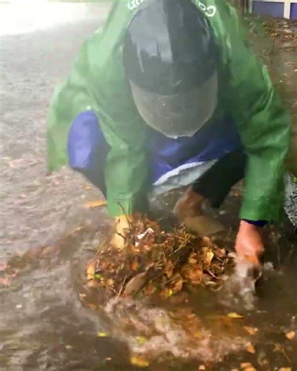 Drain Rescue Mission Clearing Trash to Stop the Flooding #unclogdrains #drainunclogging #satisfying