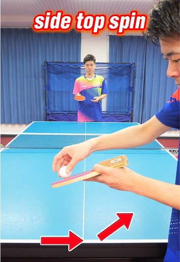 卓球の横下回転サーブと横上回転サーブの違い