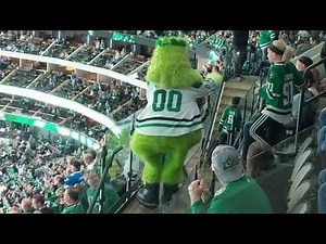Dancing - Victor E. Green Mascot for the Dallas Stars