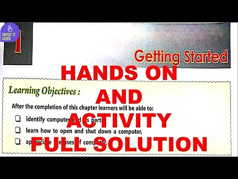 DAV CLASS 3 COMPUTER CHAPTER 1 | GETTING STARTED | HANDS ON AND ACTIVITY | ASSESSMENT ACTIVITY #dav