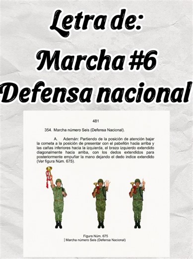 Letra Marcha Reglamentaria Nº 6 Defensa Nacional